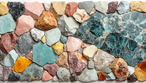 Wallpaper Mural Colorful Irregularly Shaped Stones Arranged Together Torontodigital.ca