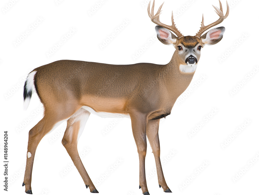Isolated White-Tailed Deer Isolated White-Tailed Deer