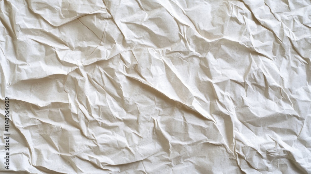 Obraz premium Crumpled white paper background.