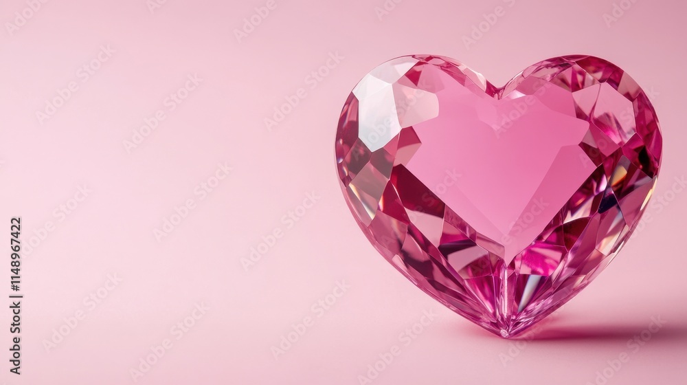 Heart Shaped Diamond on pink Background
Heart Shaped Diamond on pink Background