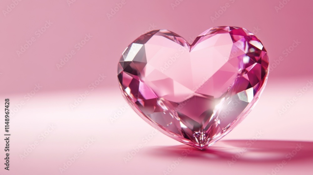 Heart Shaped Diamond on pink Background
Heart Shaped Diamond on pink Background