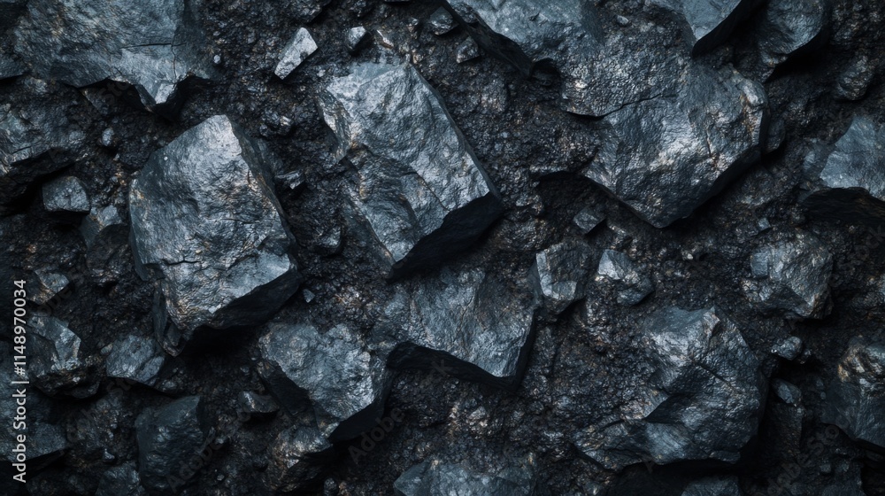 Fototapeta premium Dark Grey Rough Rock Surface Texture