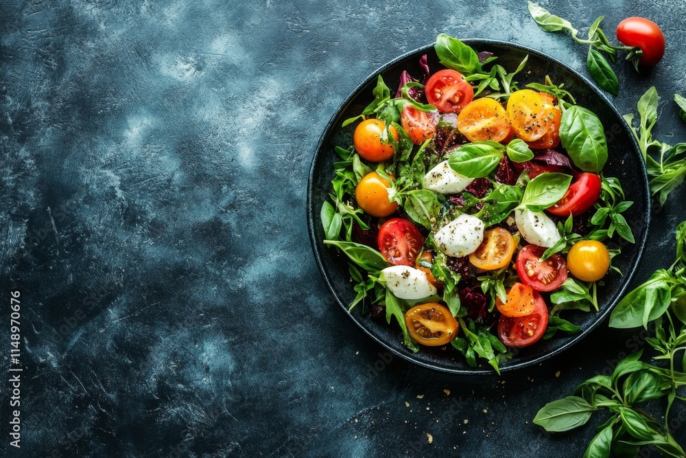 Vibrant Summer Salad with Fresh Tomatoes and Mozzarella Vibrant Summer Salad with Fresh Tomatoes and Mozzarella