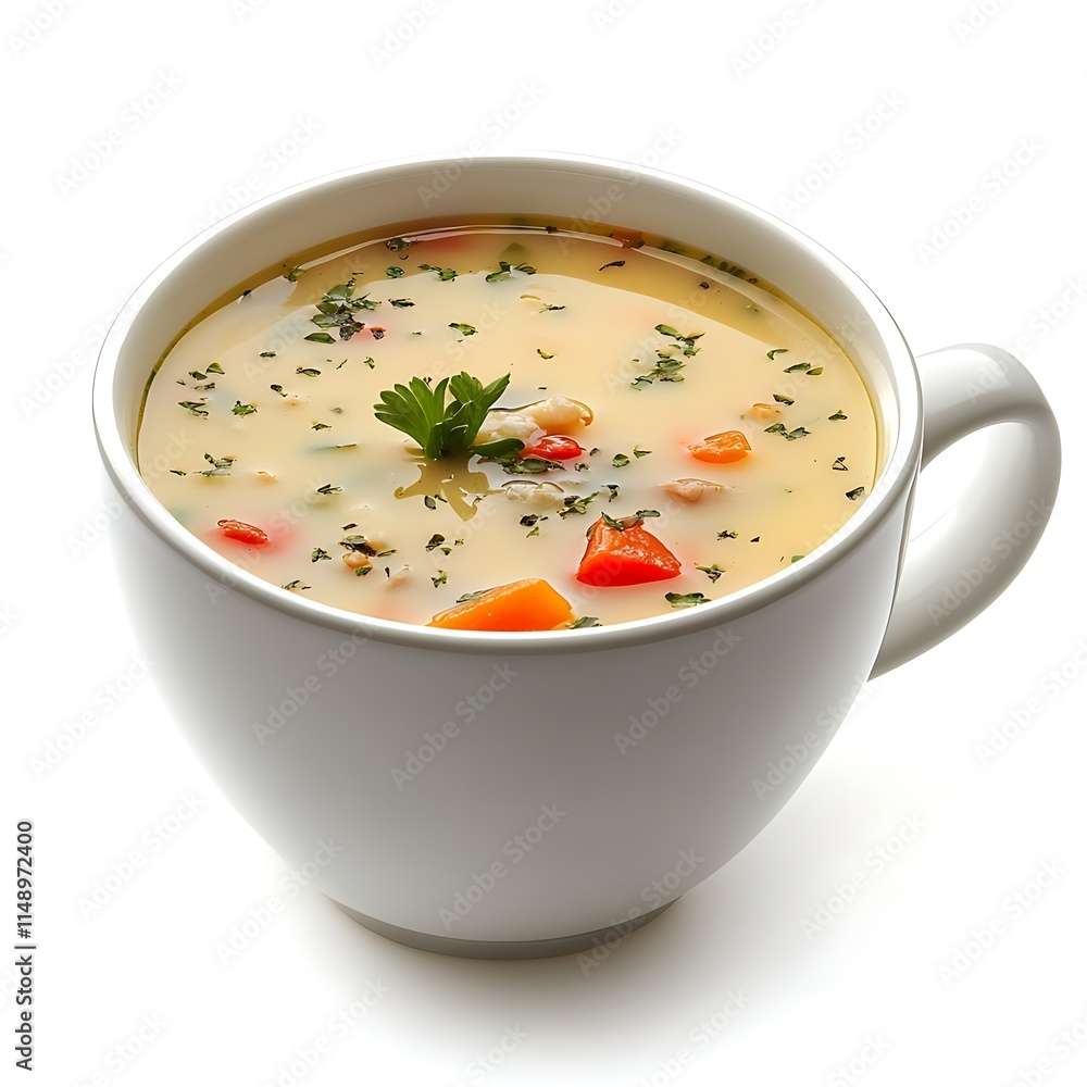 cup of soup isolated on white background cup of soup isolated on white background