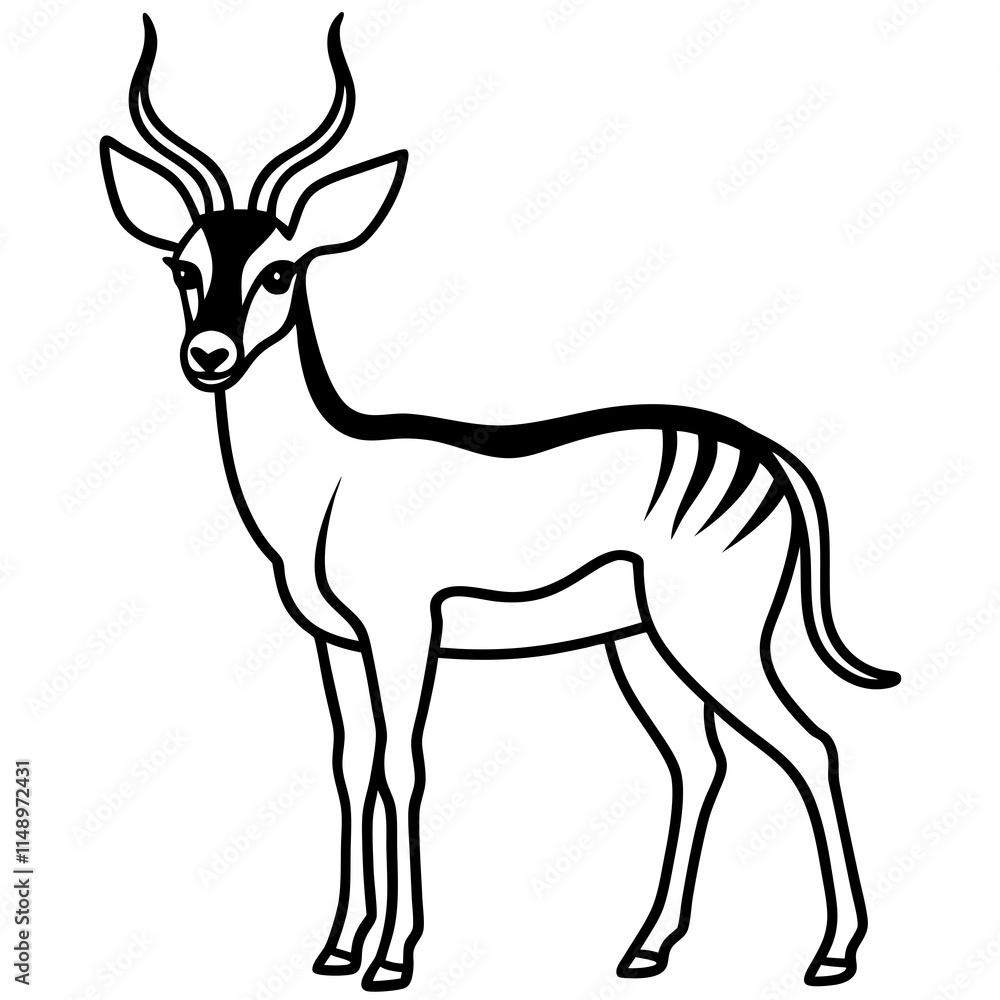 Impala vector with a white background Impala vector with a white background
