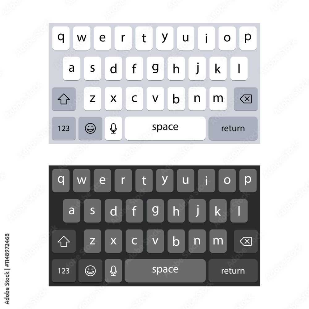 Keyboard Of Smartphone Vector Design. Keyboard Of Smartphone Vector Design.