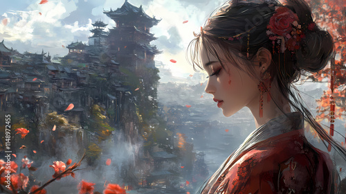 Secret splendor from time immemorial generative ai. Immemorial. Illustration