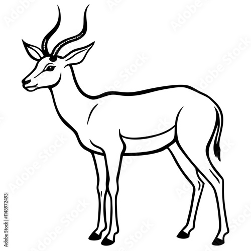 Impala vector with a white background