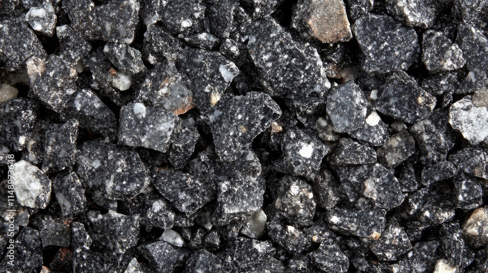 Dark Grey And White Speckled Rock Fragments Dark Grey And White Speckled Rock Fragments