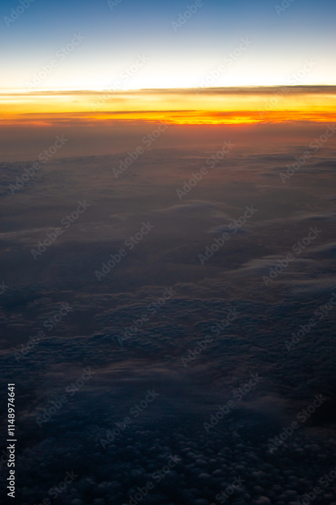 Sunset at a colorful sky