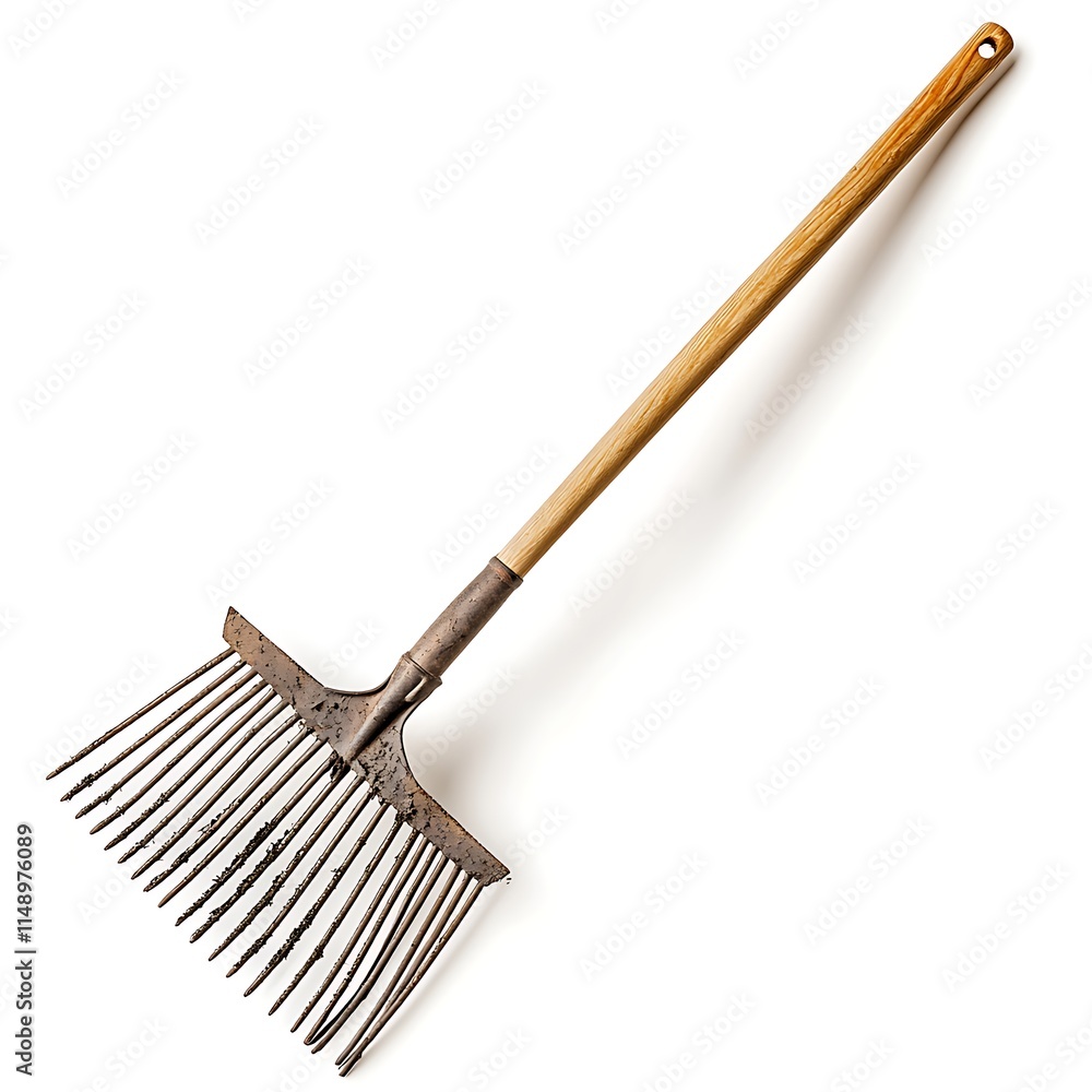garden rake isolated on white background garden rake isolated on white background