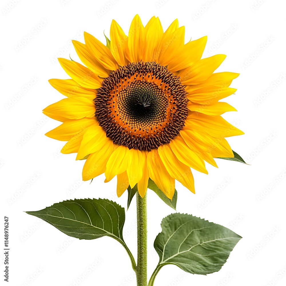 Fototapeta premium sunflower isolated on white background