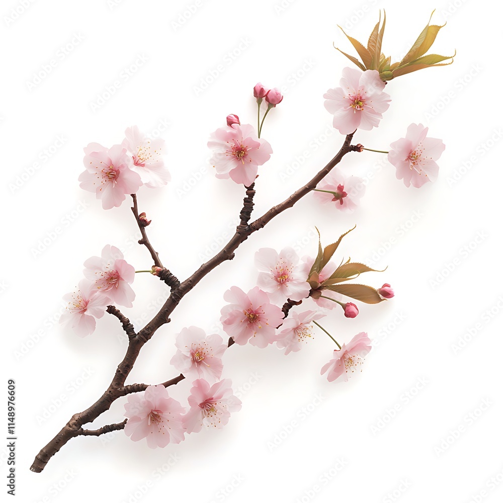 cherry blossom isolated on white background cherry blossom isolated on white background
