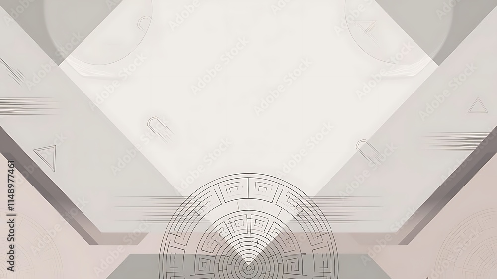 Obraz premium Abstract geometric pattern in muted tones, perfect for modern design