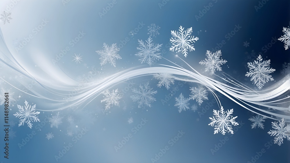 Winter Snowflake Swirl Wallpaper: Capturing the elegance of winter with a swirling pattern of white snowflakes and flowing lines against a soft blue backdrop, evoking a sense of lightness and airiness Winter Snowflake Swirl Wallpaper: Capturing the elegance of winter with a swirling pattern of white snowflakes and flowing lines against a soft blue backdrop, evoking a sense of lightness and airiness