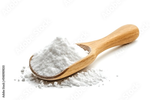 baking soda isolated on white background 