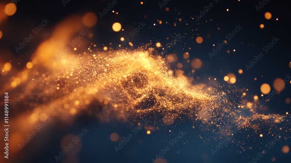 Golden Particles Flowing Through Dark Space