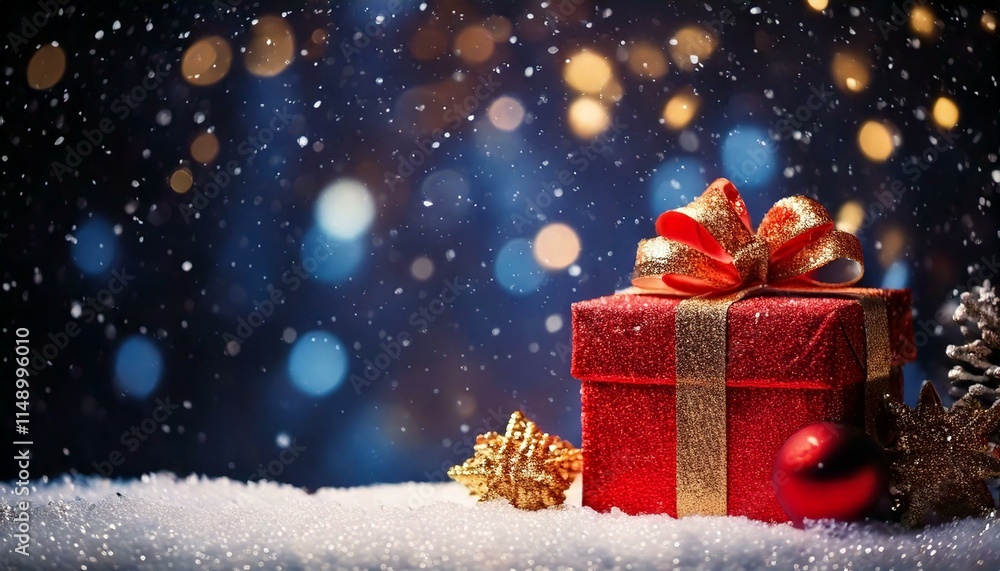 gifts on a beautiful glitter background gifts on a beautiful glitter background