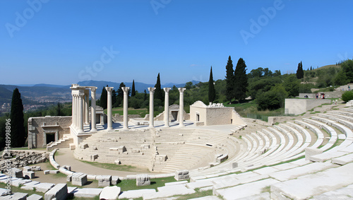 Seats of odeon Boulouterion in Aphrodisias photo