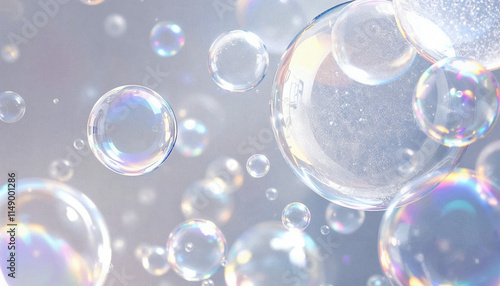 Wallpaper Mural Bubbles floating in the air create a serene and magical atmosphere against a soft blurred background Torontodigital.ca