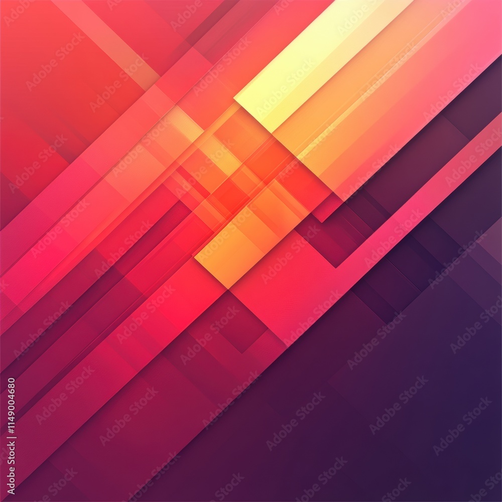 Obraz premium Colorful abstract design with red, yellow, and purple stripes.