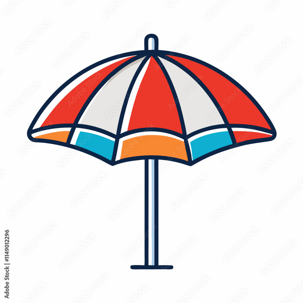beach umbrella vector icon ,white background beach umbrella vector icon ,white background