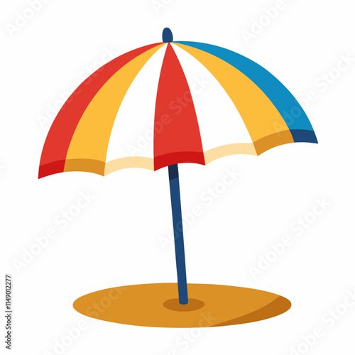 beach umbrella   vector icon ,white background