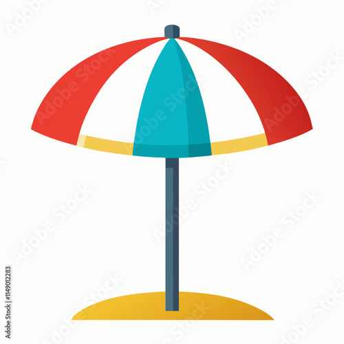 beach umbrella   vector icon ,white background