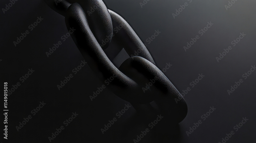 Close-up of heavy metal chain links against dark background Close-up of heavy metal chain links against dark background