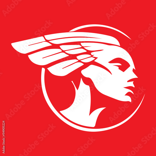 Illustration of an Aztec chief for a logo