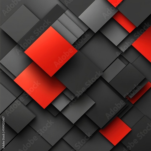 Black and red patterned background with squares of different colors