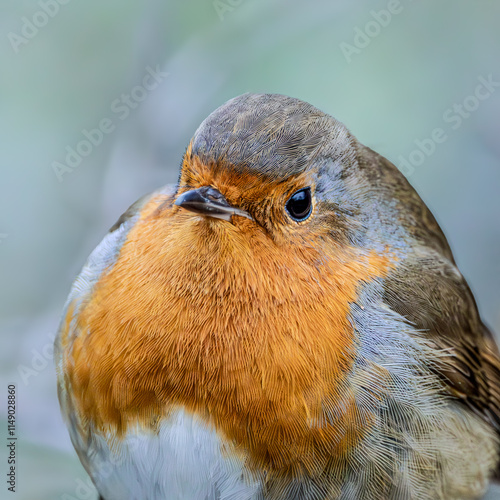 Robin red breast . Iconic Christmas symbol. photo