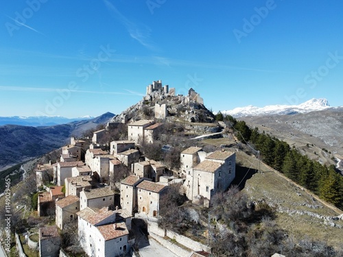 Rocca Calascio Castle in the Mountains of Abruzzo