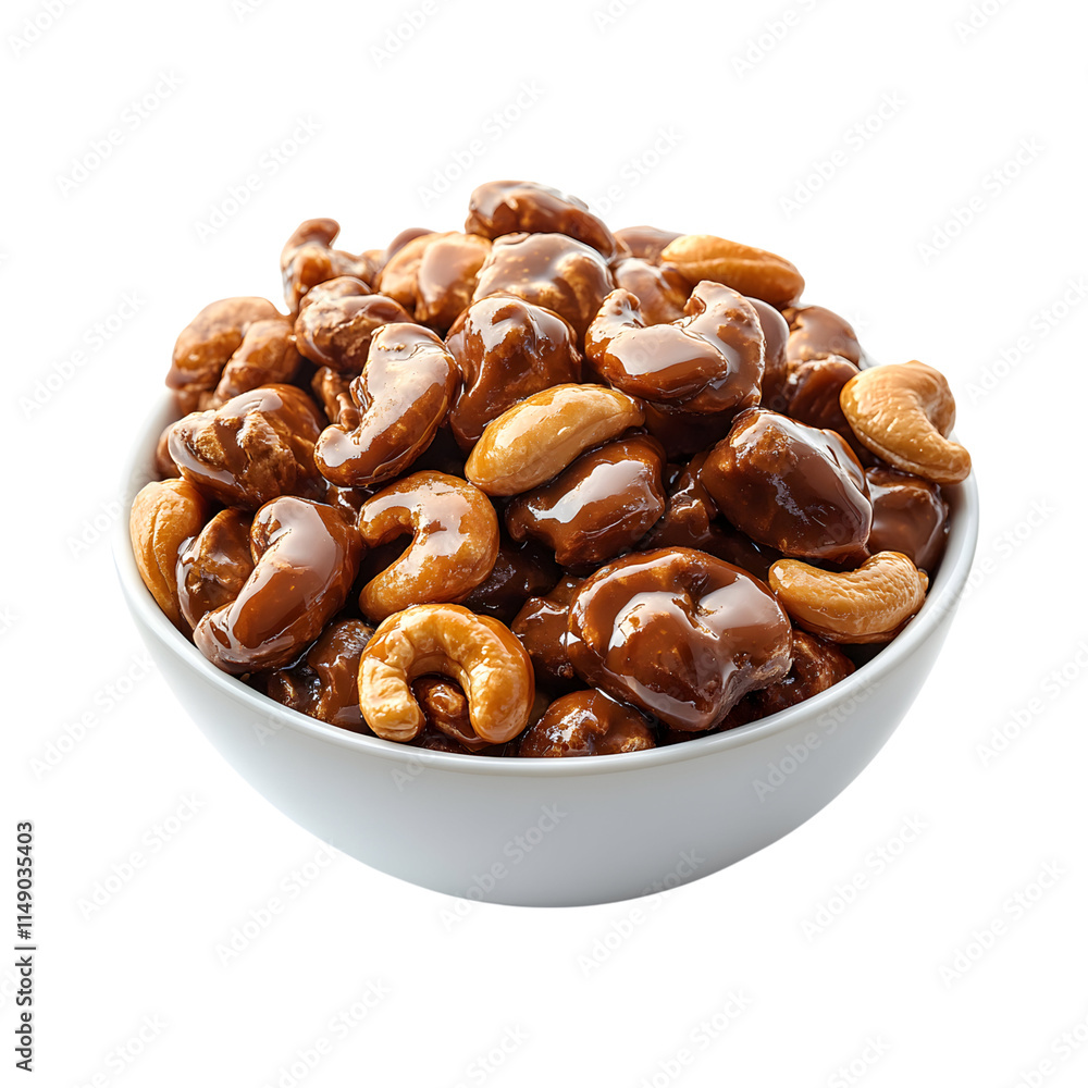 Cashew Caramel Clusters Isolated On Transparent Background Cashew Caramel Clusters Isolated On Transparent Background
