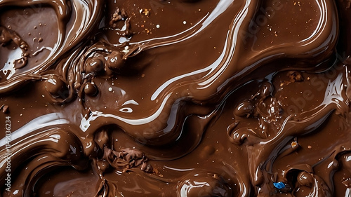 Image of a processed collage of melted liquid chocolate texture.