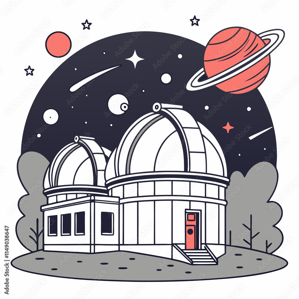 Naklejka premium space observatory