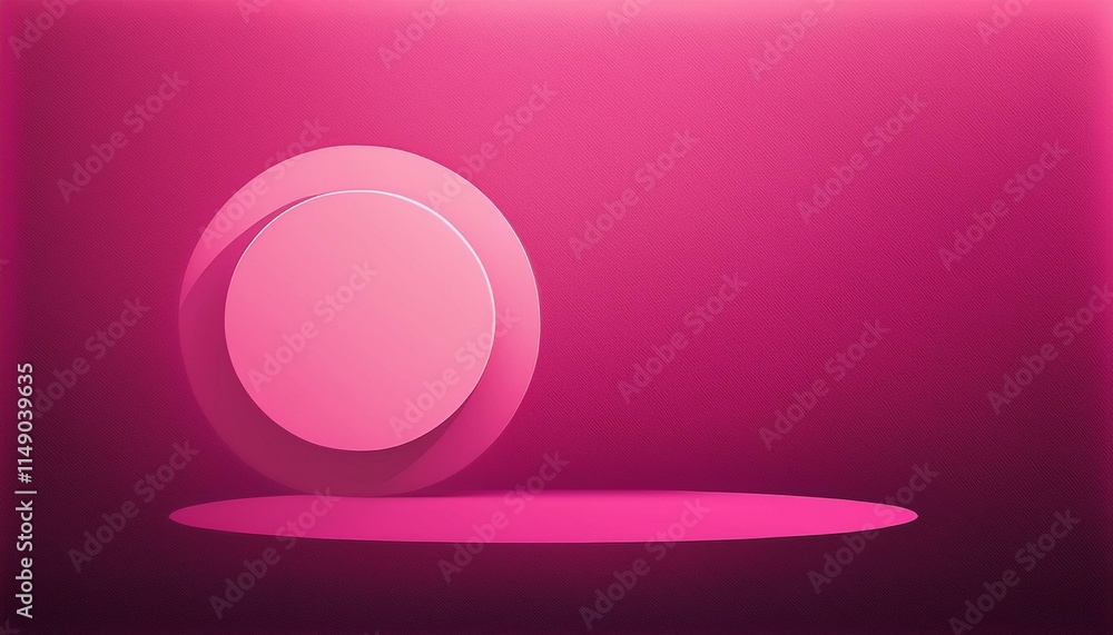 Obraz premium Abstract background, pink gradient, circle, shadow light used in various designs. Generated image