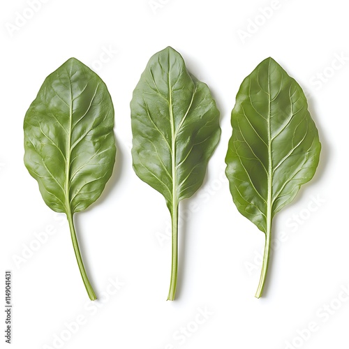 lettuce leaves isolated on white background photo