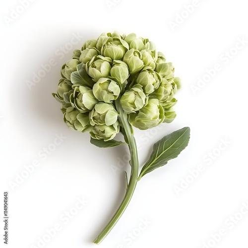 broccoli floret isolated on white background photo