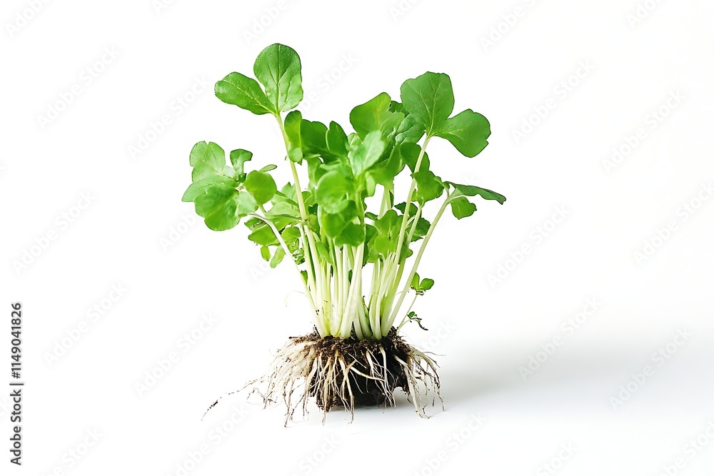 Naklejka premium radish plant isolated on white background