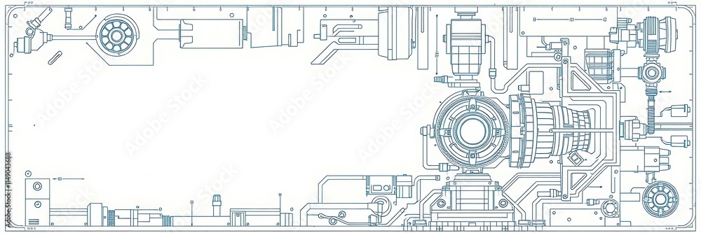 Obraz premium A high-tech blueprint effect generator machine displaying intricate digital patterns, design, digital, high-tech
