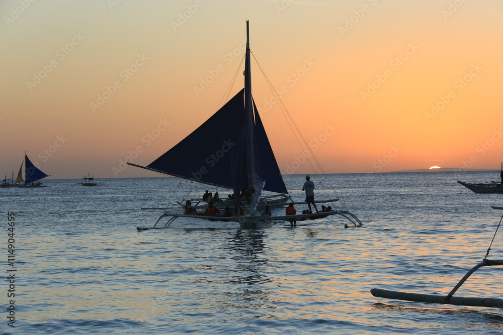 ship, catamaran, boat, sport, sea, beach, rest, peace, relaxation, Sri Lanka, Asia,