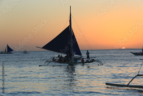 Obraz na płótnie ship, catamaran, boat, sport, sea, beach, rest, peace, relaxation, Sri Lanka, Asia, w salonie