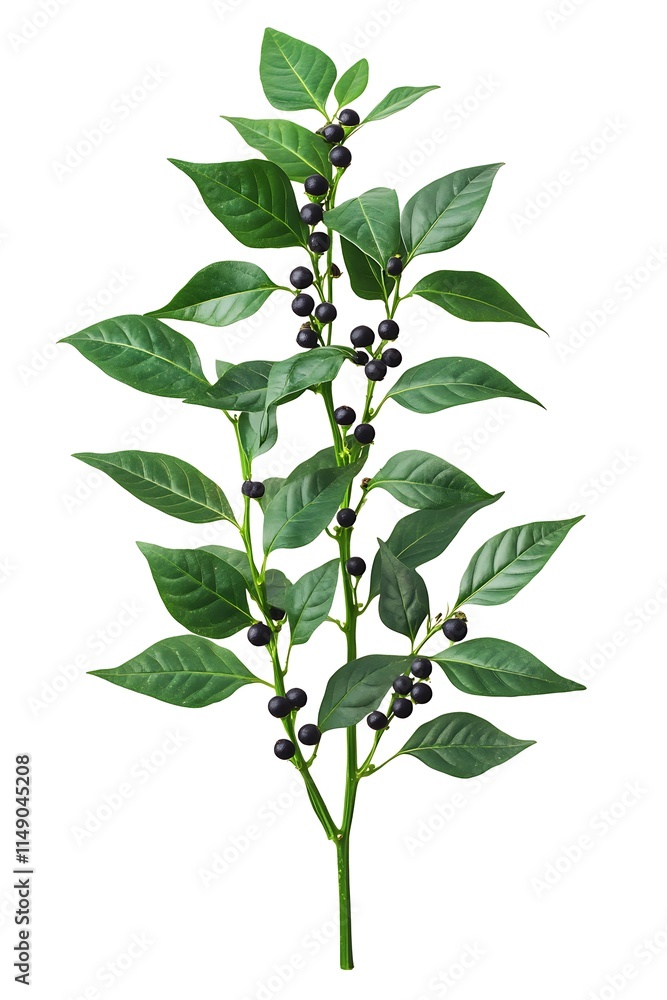 Fototapeta premium black pepper plant isolated on white background