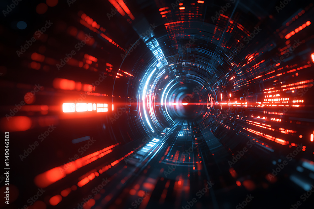Obraz premium Abstract Futuristic Tunnel Design