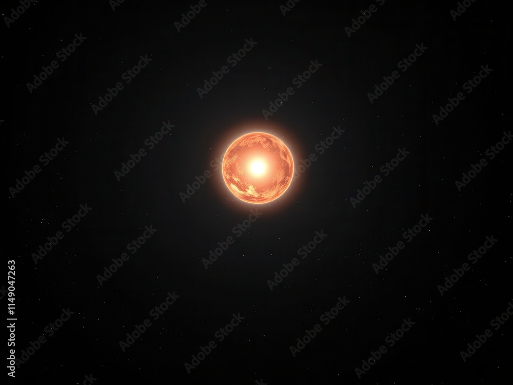 Fototapeta premium A stunning image of a distant star and its planetary system, galaxy, star, background, astronomy