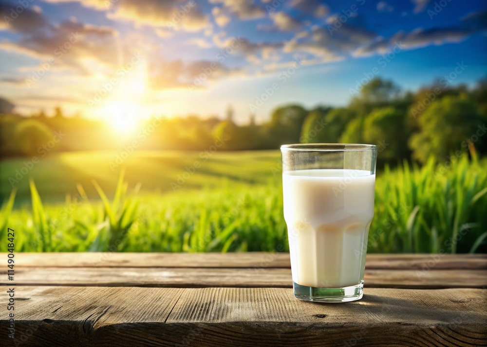 Fresh Farm Milk Summer Composition: Sunny Soft Focus Background Fresh Farm Milk Summer Composition: Sunny Soft Focus Background