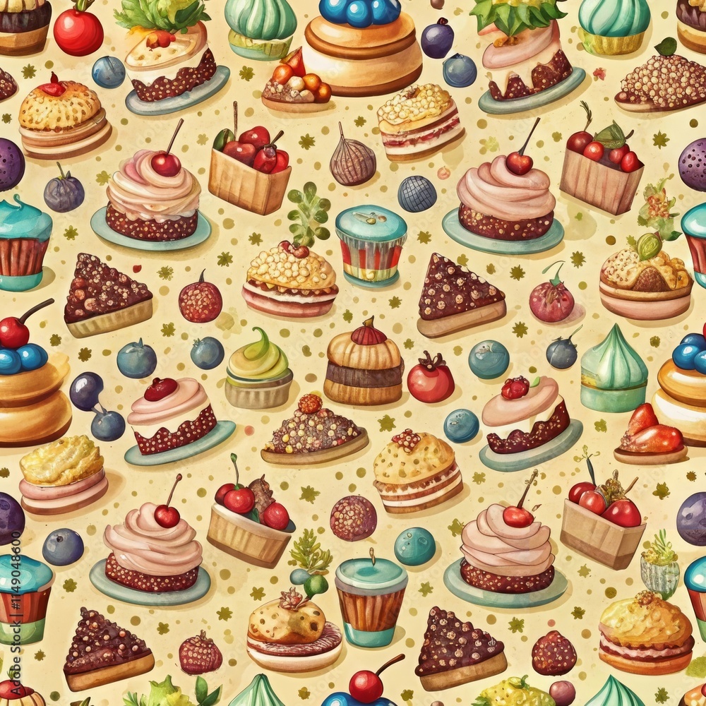 seamless pattern cake. seamless pattern cake.