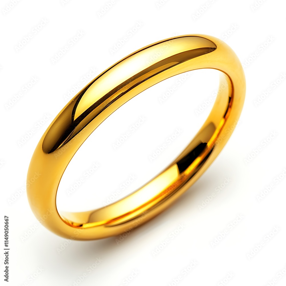 gold ring investment isolated on white background