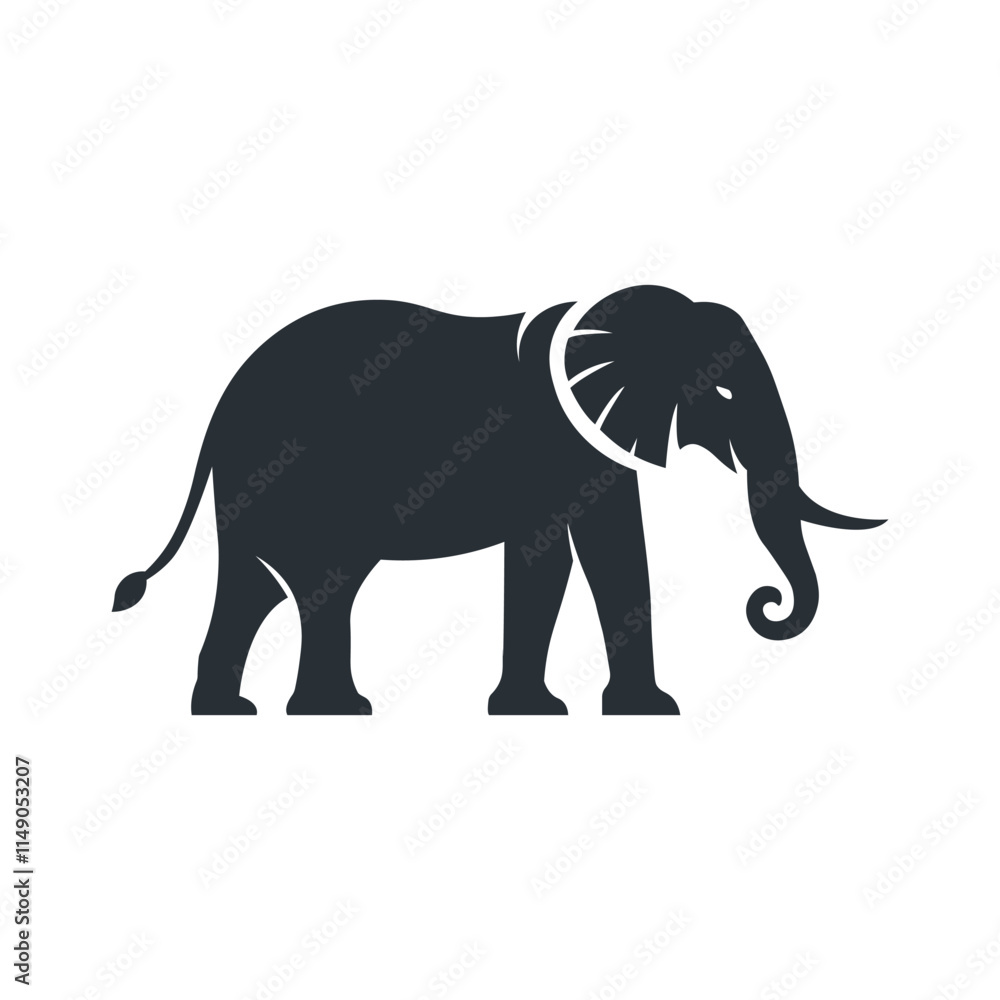 Elephant Silhouette icon. Simple vector illustration Elephant Silhouette icon. Simple vector illustration